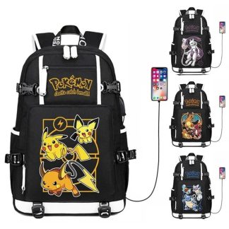 Glurak, Mewtu, Gengar, Turok Rucksack mit USB Port (ca. 47x30x15cm)