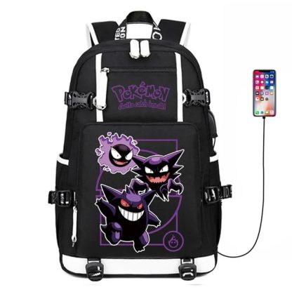 Glurak, Mewtu, Gengar, Turok Rucksack mit USB Port (ca. 47x30x15cm) – Bild 7