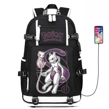 Glurak, Mewtu, Gengar, Turok Rucksack mit USB Port (ca. 47x30x15cm) – Bild 10