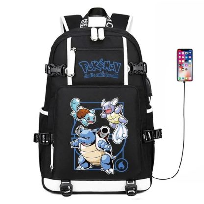 Glurak, Mewtu, Gengar, Turok Rucksack mit USB Port (ca. 47x30x15cm) – Bild 11