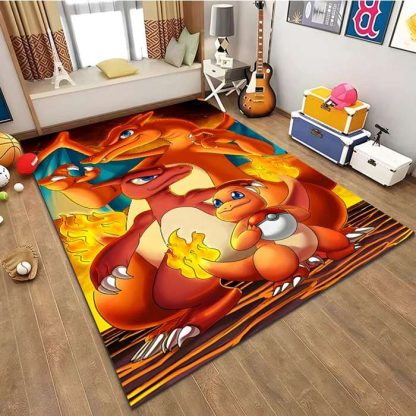 Glurak, Turtok, Bisasam u. a. Pokemon Teppich