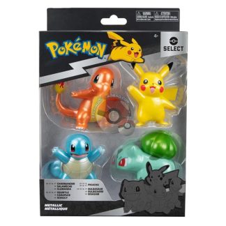 Pokemon Starter Figuren Set mi Pikachu, Glumanda, Schiggy und Bisasam