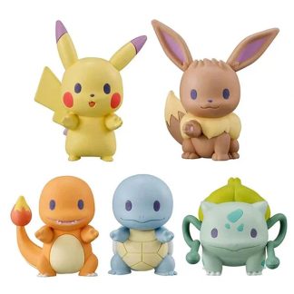 5 Stk. Poke Figuren mit Pikachu, Evoli, Glumanda, Schiggy und Bisasam