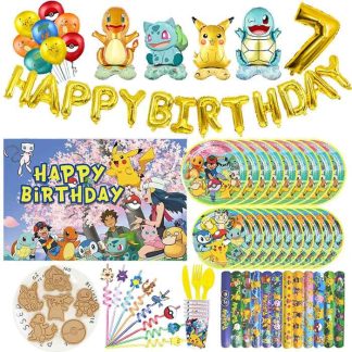 Alles für die Pokemon Geburtstagsfeier Party Banner, Teller, Becher, etc.
