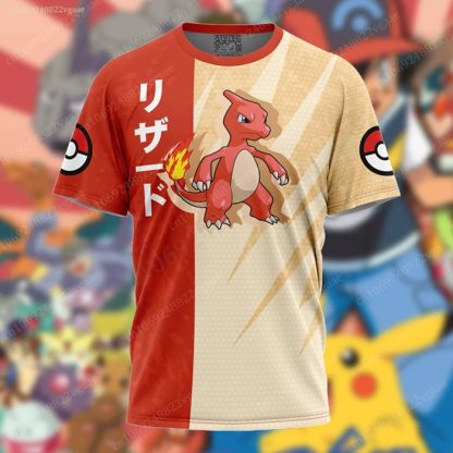 Stylishe Bunte Sommer T-Shirts Trikots mit vielen Pokemon Motiven – Bild 2