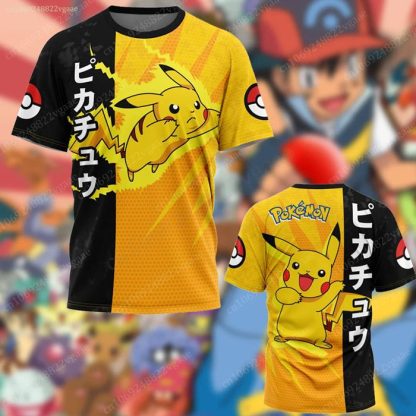 Stylishe Bunte Sommer T-Shirts Trikots mit vielen Pokemon Motiven – Bild 3