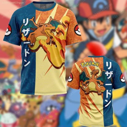 Stylishe Bunte Sommer T-Shirts Trikots mit vielen Pokemon Motiven – Bild 9