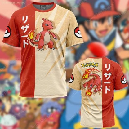 Stylishe Bunte Sommer T-Shirts Trikots mit vielen Pokemon Motiven – Bild 7