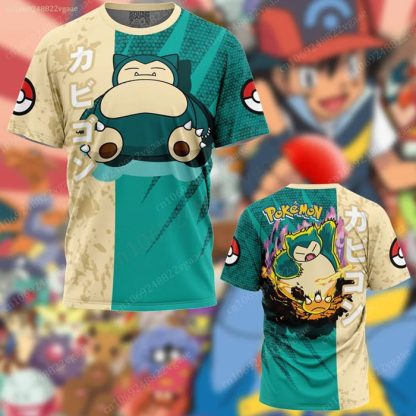 Stylishe Bunte Sommer T-Shirts Trikots mit vielen Pokemon Motiven – Bild 10