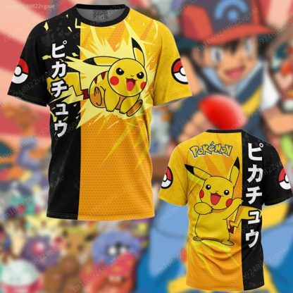 Stylishe Bunte Sommer T-Shirts Trikots mit vielen Pokemon Motiven – Bild 11