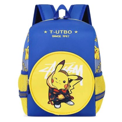 Pikachu Blau-Gelber Kinderrucksack für Kindergarten oder Freizeit (32*12*26cm) – Bild 7