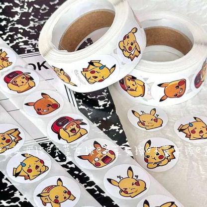 Pikachu oder Pokemon Aufkleber 500 Stk. auf Rolle – Bild 3