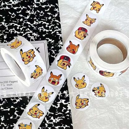 Pikachu oder Pokemon Aufkleber 500 Stk. auf Rolle – Bild 5