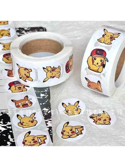 Pikachu oder Pokemon Aufkleber 500 Stk. auf Rolle – Bild 6