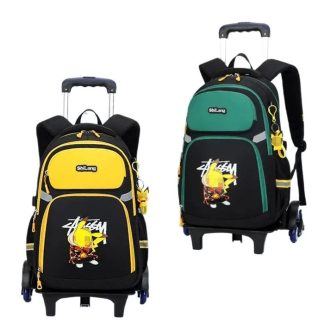 Pokemon Schulranzen Tornister Trolley mit 1 oder 3 Rädern und Griff