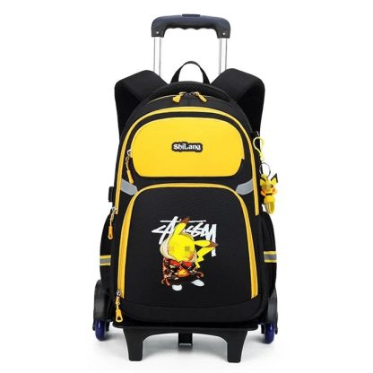 Pokemon Schulranzen Tornister Trolley mit 1 oder 3 Rädern und Griff – Bild 5