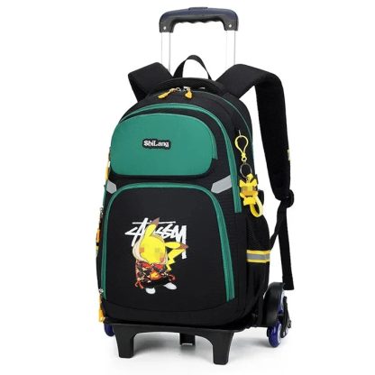 Pokemon Schulranzen Tornister Trolley mit 1 oder 3 Rädern und Griff – Bild 8