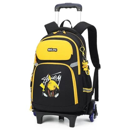 Pokemon Schulranzen Tornister Trolley mit 1 oder 3 Rädern und Griff – Bild 9