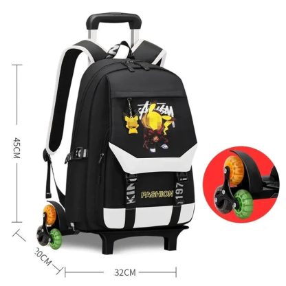 Pokemon Schulranzen Tornister Trolley mit 1 oder 3 Rädern und Griff – Bild 27