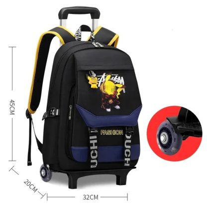 Pokemon Schulranzen Tornister Trolley mit 1 oder 3 Rädern und Griff – Bild 29