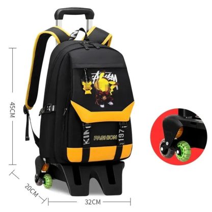 Pokemon Schulranzen Tornister Trolley mit 1 oder 3 Rädern und Griff – Bild 31