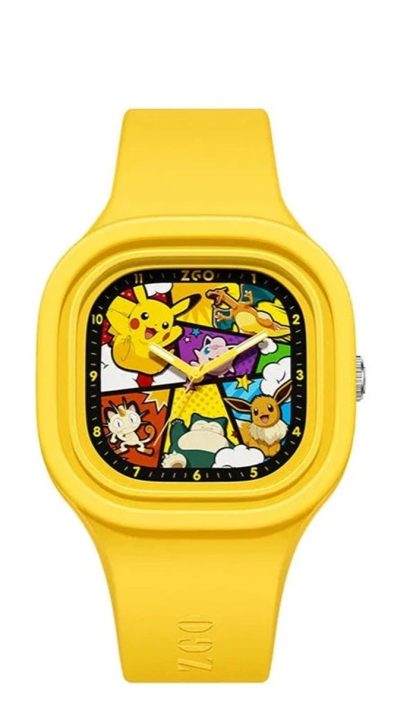 Pokomon Pikachu Kinder Armbanduhr mit klassicher Anzeige der Uhrzeit