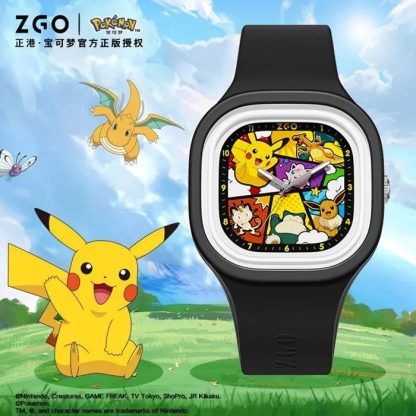 Pokomon Pikachu Kinder Armbanduhr mit klassicher Anzeige der Uhrzeit – Bild 3