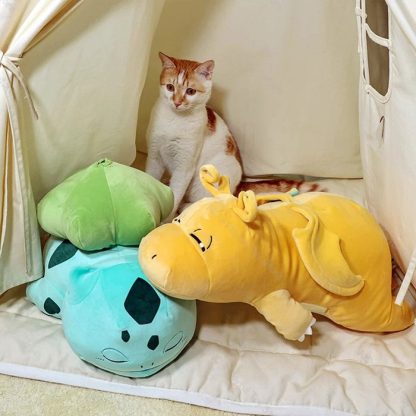 Relaxo, Bisasam, Enton, Schiggy, Mew, Dragoran oder Flegmon XXL Plüsch Kissen – Bild 2