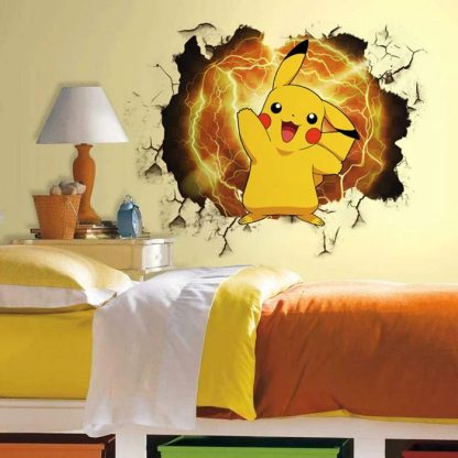 Großer Pikachu Wandaufkleber Pokemon Wand-Tattoo – Bild 3
