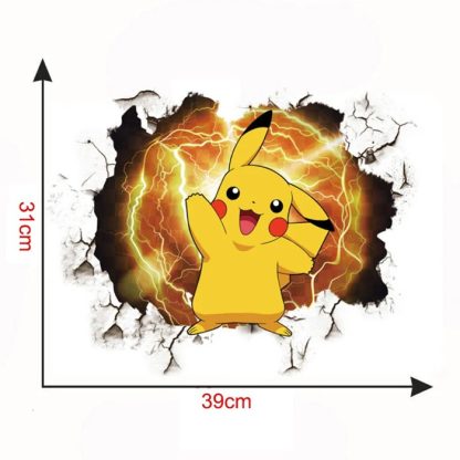 Großer Pikachu Wandaufkleber Pokemon Wand-Tattoo – Bild 5