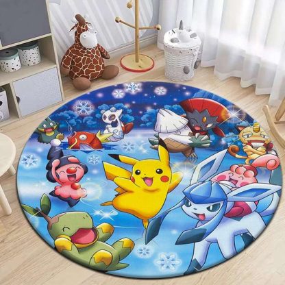 Pikachu Evoli Pokemon Teppich in runder Form - viele Motive – Bild 2
