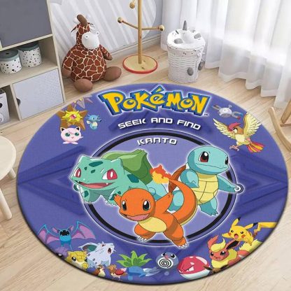 Pikachu Evoli Pokemon Teppich in runder Form - viele Motive – Bild 4