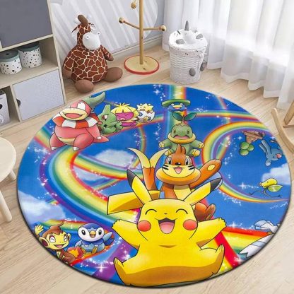 Pikachu Evoli Pokemon Teppich in runder Form - viele Motive – Bild 5