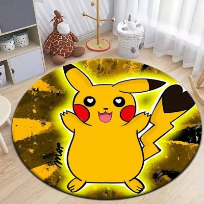 Pikachu Evoli Pokemon Teppich in runder Form - viele Motive – Bild 11