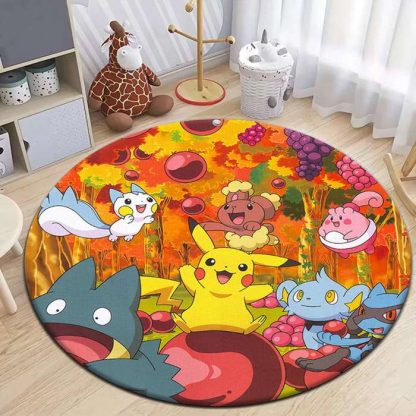 Pikachu Evoli Pokemon Teppich in runder Form - viele Motive – Bild 14