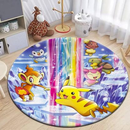 Pikachu Evoli Pokemon Teppich in runder Form - viele Motive – Bild 15
