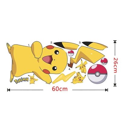 Pikachu Wandtattoo Sticker Wand Deko – Bild 2