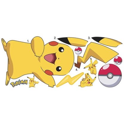Pikachu Wandtattoo Sticker Wand Deko – Bild 6