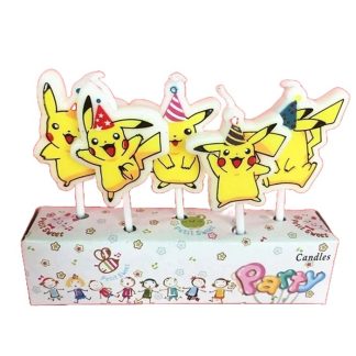 5 Stk. Pokemon Pikachu Kerzen Kuchen Dekoration für den Geburtstag