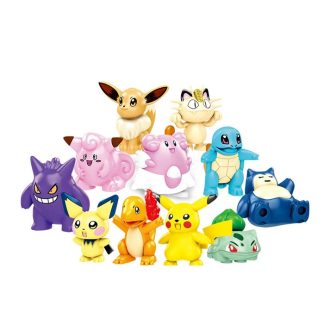 11er Set Pokemon Figuren Klemm-Baustein Mini Fiiguren