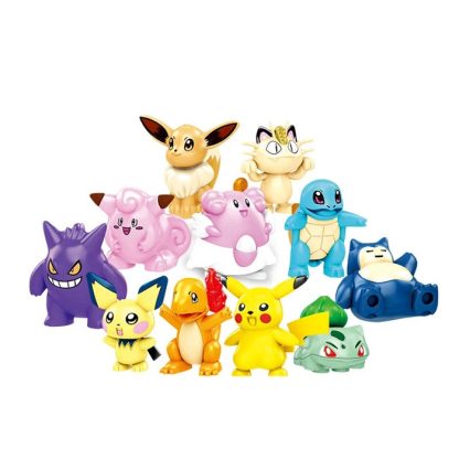 11er Set Pokemon Figuren Klemm-Baustein Mini Fiiguren