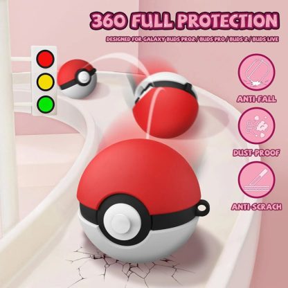 Pokeball Schutzhülle Case für Samsung Galaxy Buds FE, Buds 2 Pro, Buds 2, Buds Pro, Buds – Bild 3