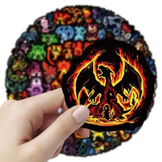 Neon Pokemon Graffiti Sticker Aufkleber (10, 30, 50 oder 100 Stk.)