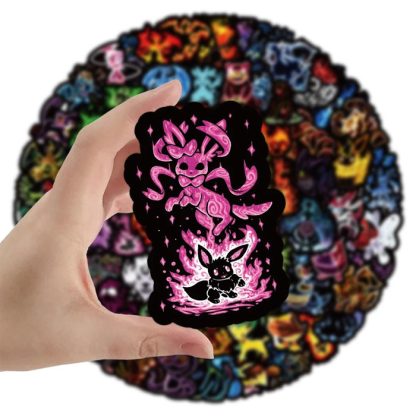 Neon Pokemon Graffiti Sticker Aufkleber (10, 30, 50 oder 100 Stk.) – Bild 3