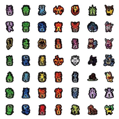 Neon Pokemon Graffiti Sticker Aufkleber (10, 30, 50 oder 100 Stk.) – Bild 5