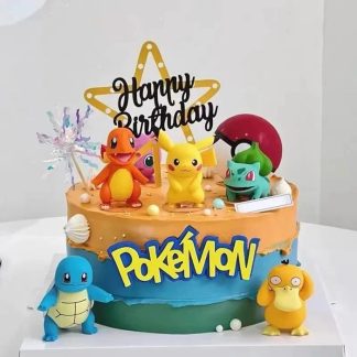 Pokemon Pikachu Geburtstagstorte Deko mit 13 Teilen und Figuren