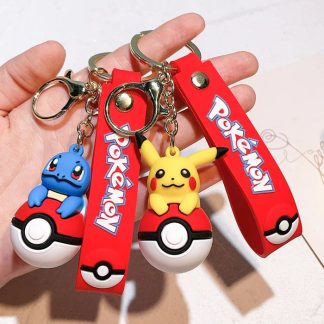 Pokeball mit Pokemon Figur Schlüsselanhänger Keychain