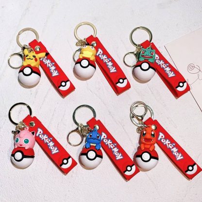 Pokeball mit Pokemon Figur Schlüsselanhänger Keychain – Bild 2