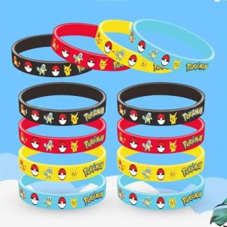 12 Stk. Kinder Armbänder mit Pikachu Motiven