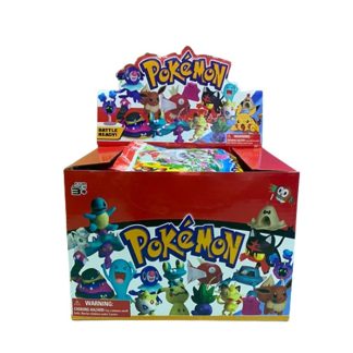 24 Stk. Pokemon Pikachu Blind Tüten in Geschenk-Box mit je 1x Figur und 3x Karten